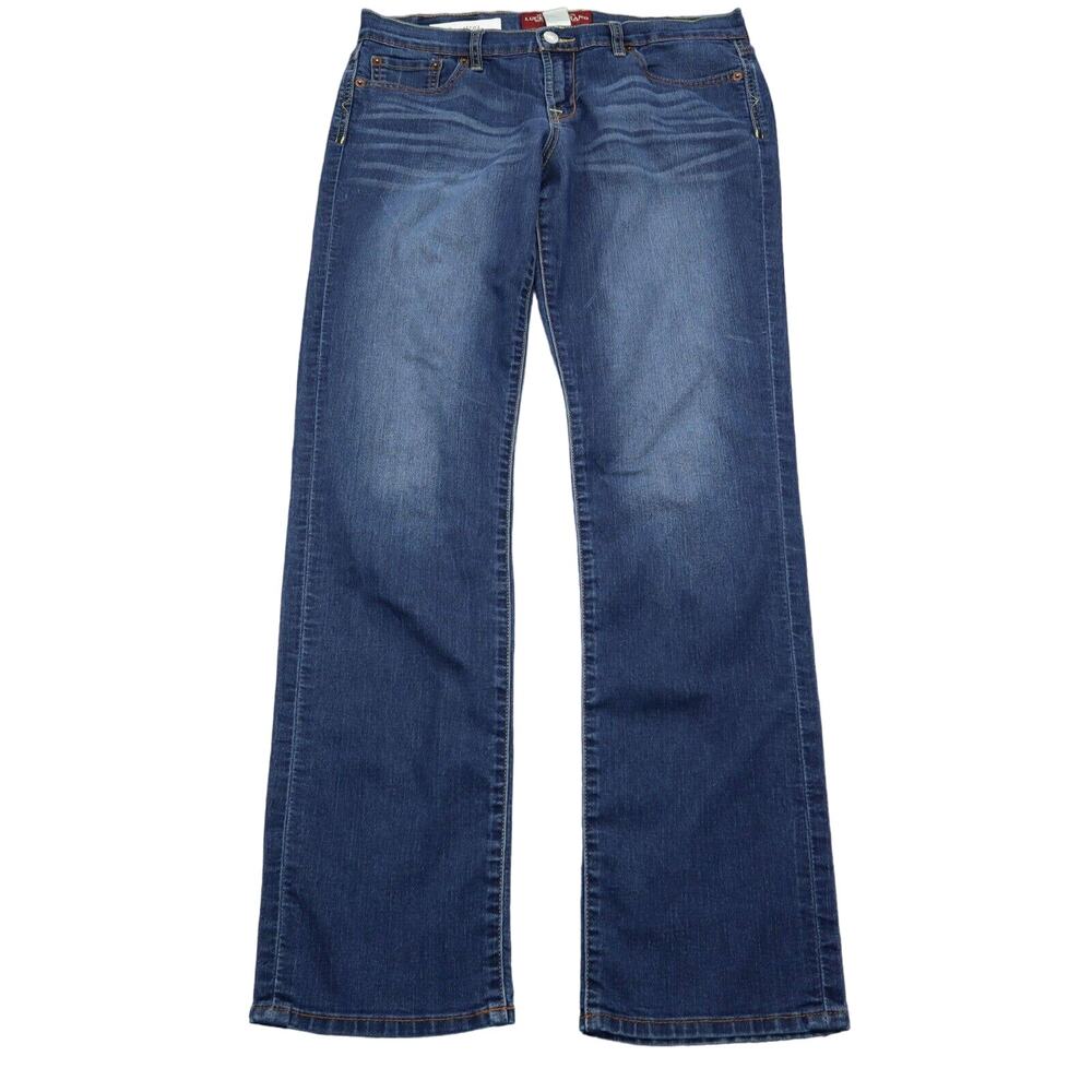 Lucky Brand Pants Womens 8 Blue Denim Flat Front Straight Pockets Jeans